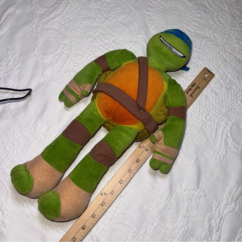 TMNT Teenage Mutant Ninja Turtles Leonardo Nickelodeon Plush Toy 2016 17" Show - Picture 5 of 9